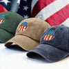 Free For 250 Years And Will Remain Free  Washed Denim Baseball Cap LM32 895153
