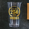 America 250 Years America 250th Anniversary Print Beer Glass HA75 897426