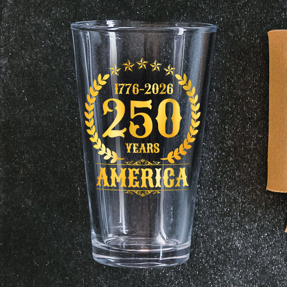 America 250 Years America 250th Anniversary Print Beer Glass HA75 897426