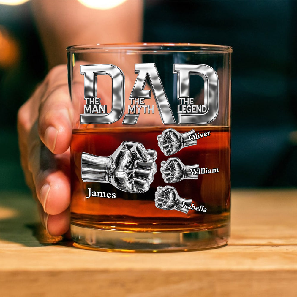 Personalized The Man The Myth The Legend Dad Whiskey Glass CH07 911360