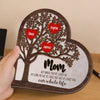 Personalized Family Tree Heart To The World You May Be One Person 2-Layered Wooden Plaque CH07 910774