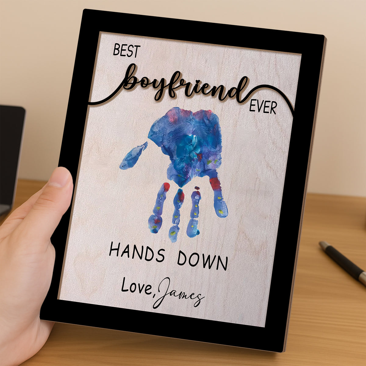 Personalized Best Couple Ever 2-Layered Wooden Plaque With Stand Valentine's Day TH10 896959