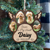 Personalized Pet Memorial Paw Wood Ornament HO82 894376