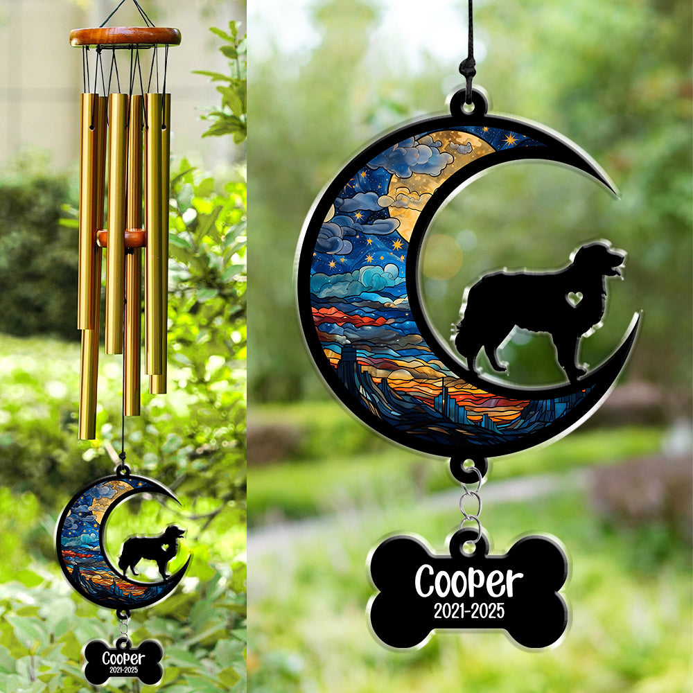 Custom Name And Dog Memorial Acrylic Wind Chimes TH10 894209