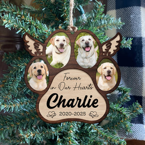 Personalized Pet Memorial Paw Wood Ornament HO82 894376