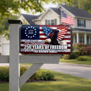 Custom Family Name 250 Years of Freedom We The People Patriotic Mailbox Cover HO82 900924
