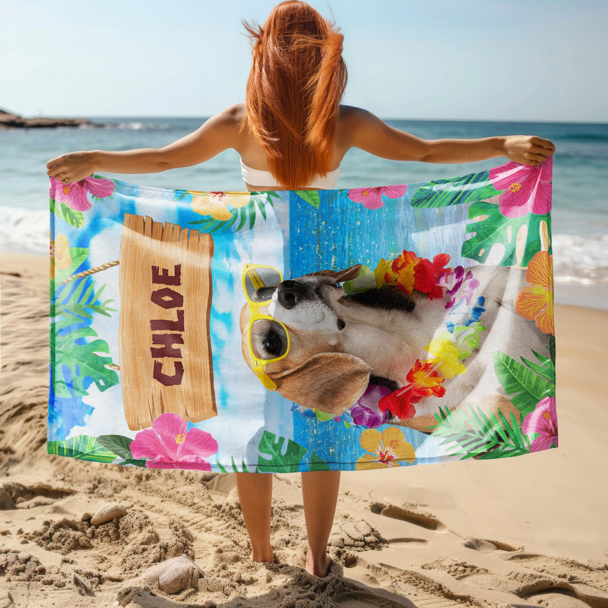 Custom Photo Summertime Bliss With Vibrant Dog Cat Beach Towels Summer Gift For Dog Cat Lovers HO82 893948