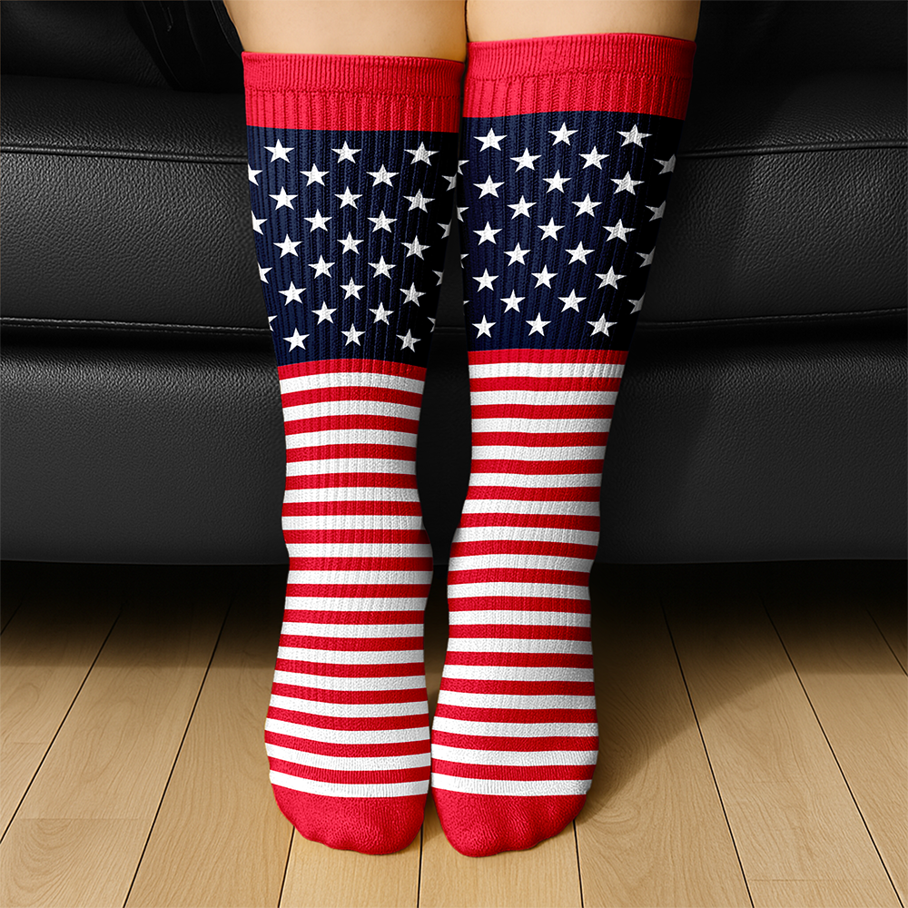 Custom Name Celebrate American 250th Anniversary USA Flag Socks CH07 899920