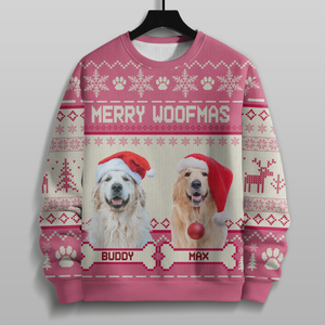 Custom Photo Merry Woofmas Feliz Navidog Ugly Sweater Christmas Gift For Dog Lovers CH07 896442