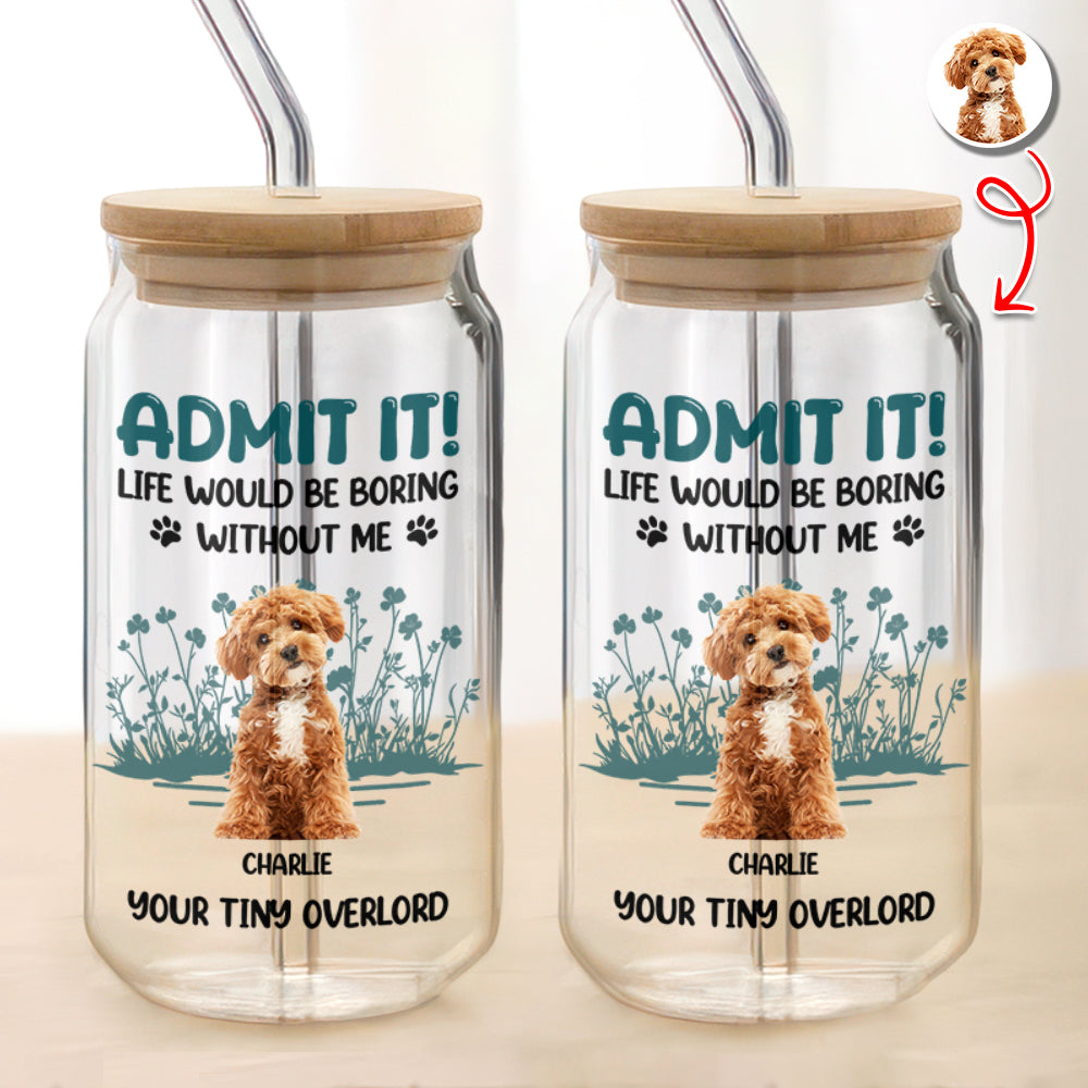 Custom Photo Admit It - Personalized Glass Can With Lid HO82 894670