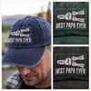 Personalized Gift Best Dad Ever Washed Denim Baseball Cap LM32 893981
