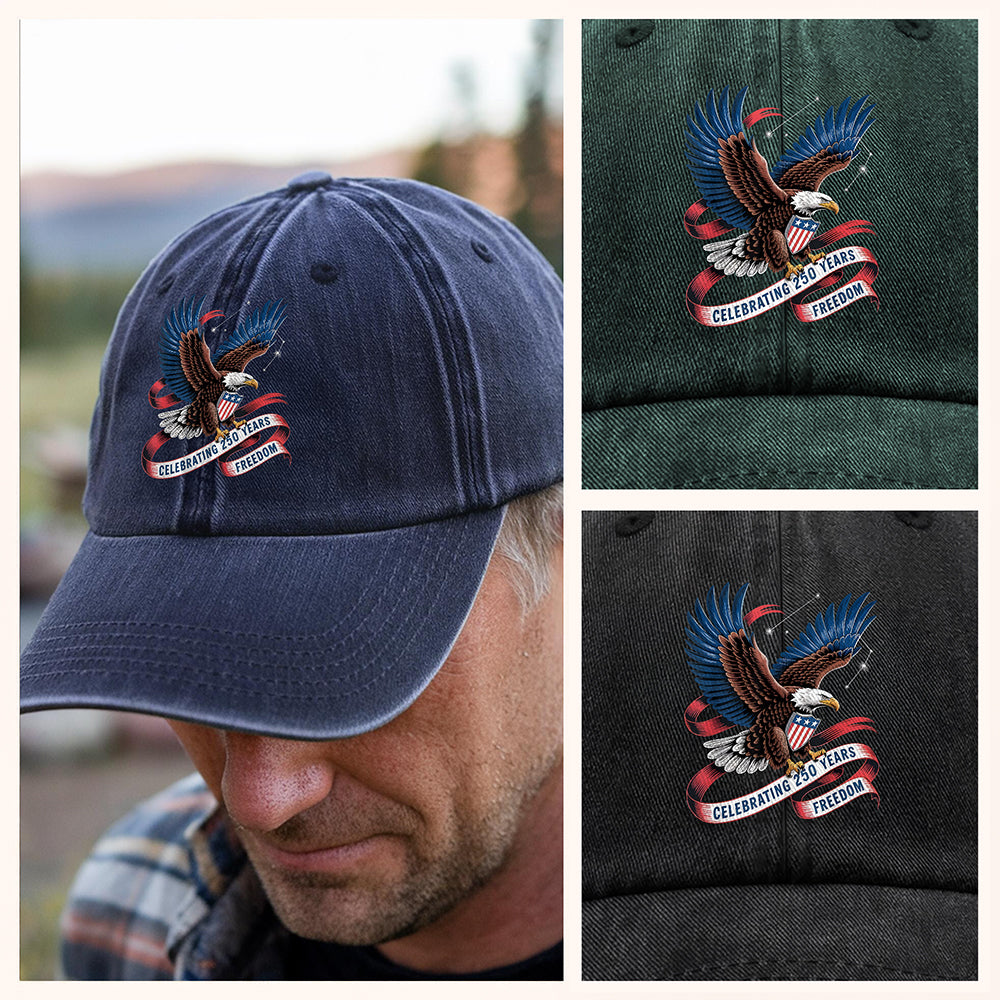 Celebrating 250 Years Freedom Washed Denim Baseball Cap HA75 898872