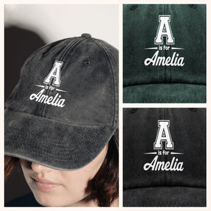 Personalized Custom Name On Washed Denim Baseball Cap TH10 896169