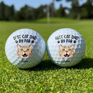 Custom Cute Pet Face Best Dog Dad By Par Golf Ball LM32 893473