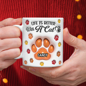 Life Is Better With Paws - Personalized 3D Mug LM32 895007