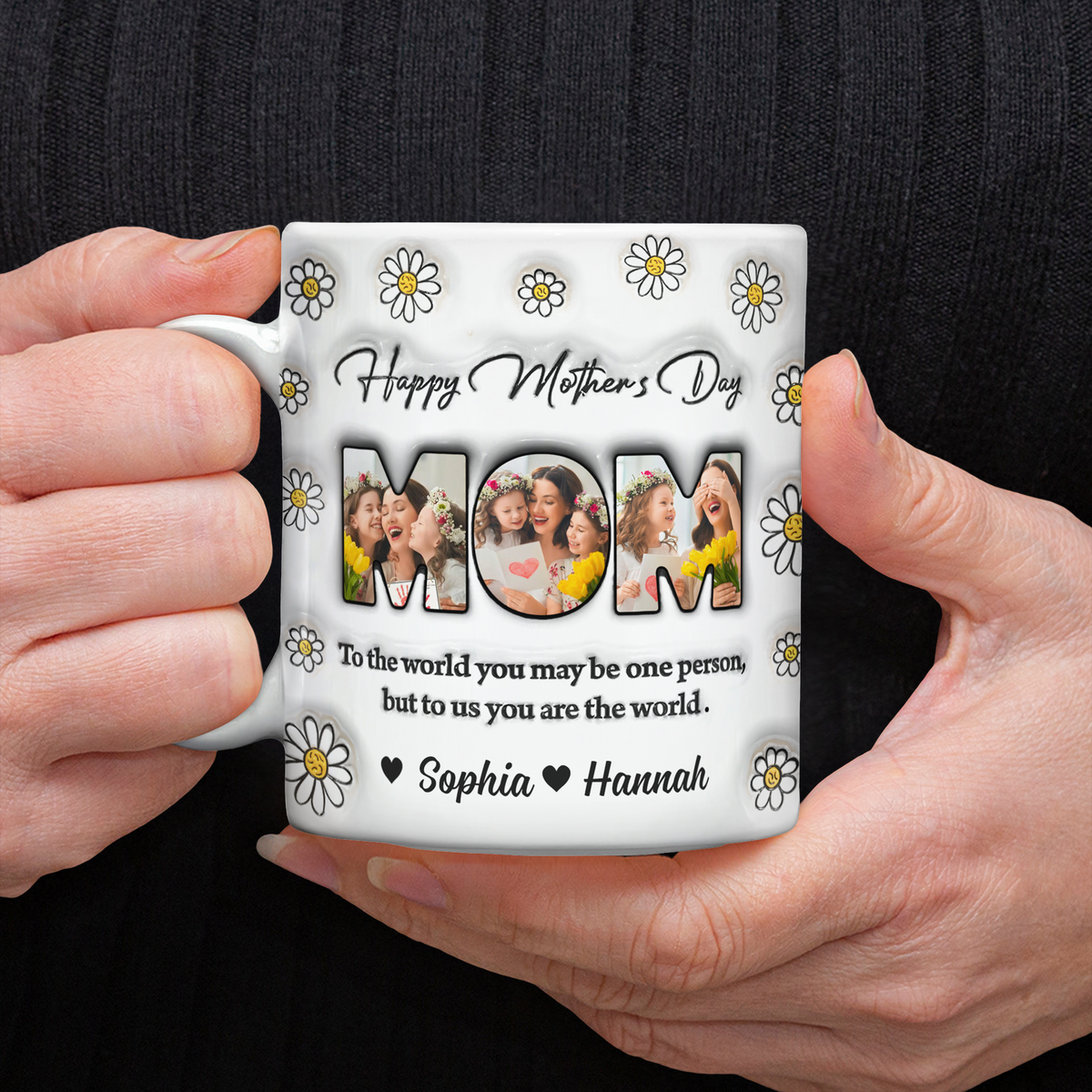 Custom Photo Happy Mother’s Day 3D Effect Mug – Personalized Gift for Mom CH07 910680