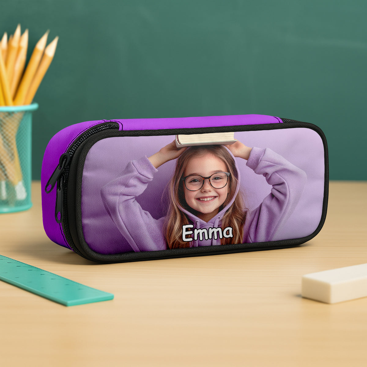Custom Kid Photo Pencil Case Personalized Back To School Gift For Daughter Son CH07 896228