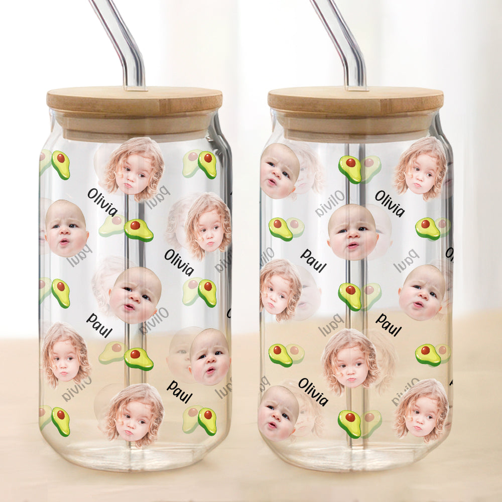 Custom Funny Baby Face Glass Can Father's Day Gift Mother's Day Gift CH07 895662