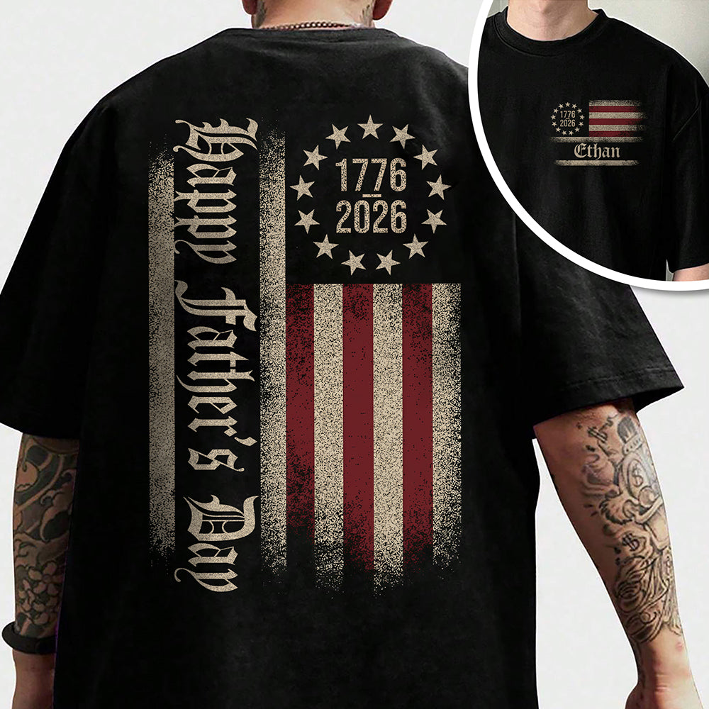 Custom Name USA 250th Anniversary Front & Back Shirt HA75 920940