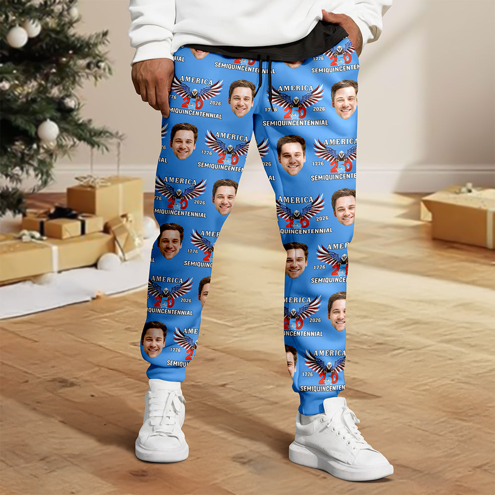 Custom Face America 250th Anniversary Eagle USA Flag Sweatpant CH07 899754