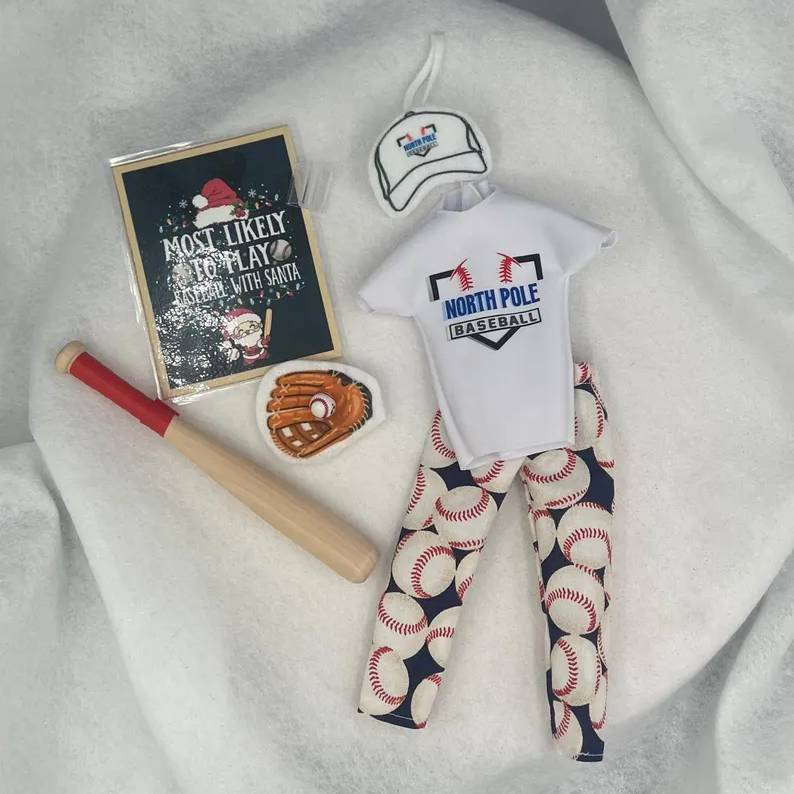 Elf Baseball Set, Christmas Elf Accessory HO82 904072