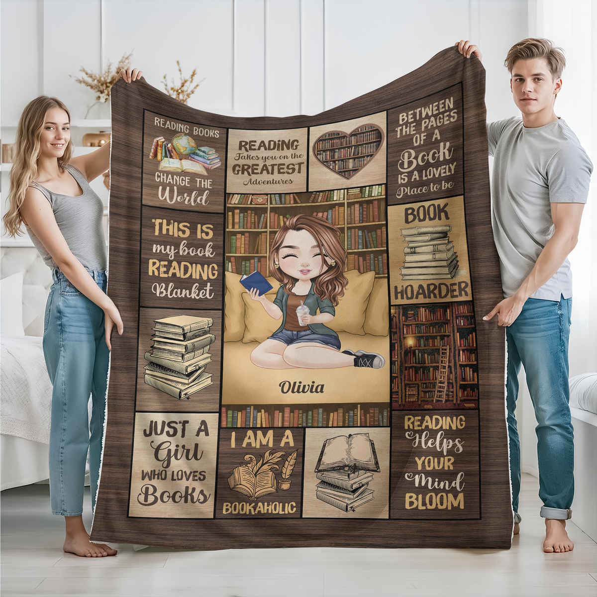 Just A Girl Who Loves Blanket Personalized For Book Lovers, Bookworm HO82 894444