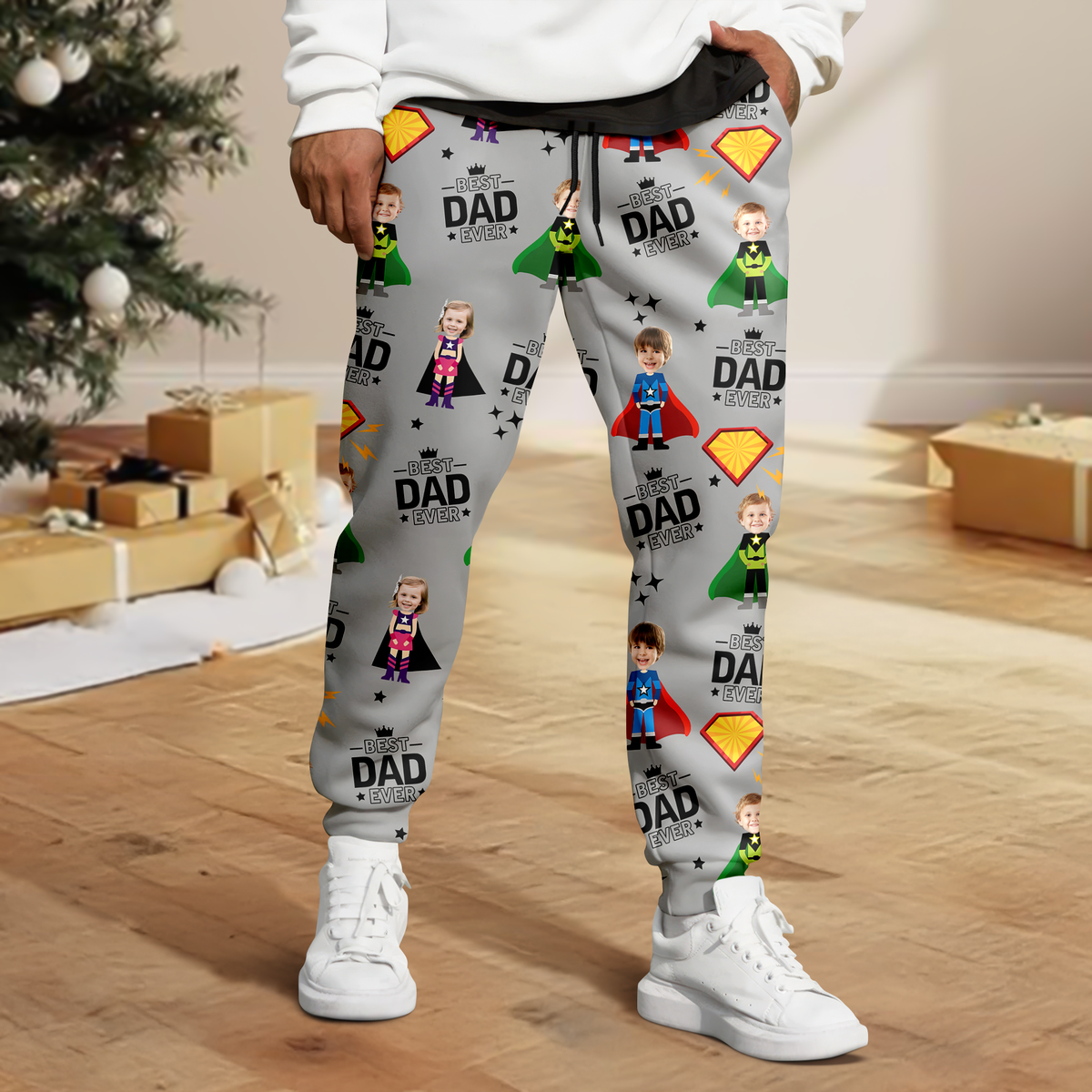 Custom Face Kid Best Mom Ever, Best Dad Ever Sweatpants HA75 897010