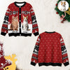 Custom Cat Photo Christmas Pattern Ugly Cardigan Christmas Gift HA75 898176