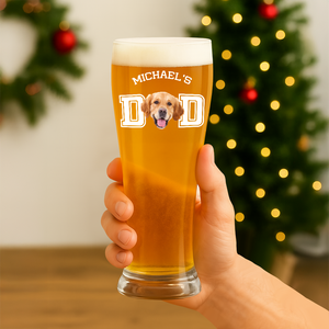 Custom Photo Dog Cat Dad Mom Personalized Pilsner Glass HA75 892884