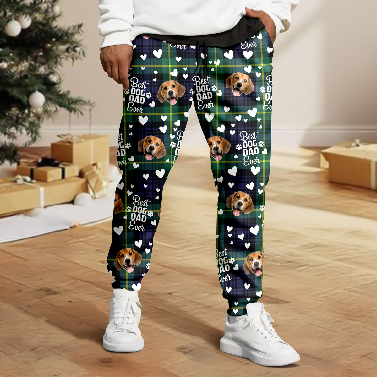 Custom Photo Best Dog Mom, Best Dog Dad Ever Sweatpants HA75 897618