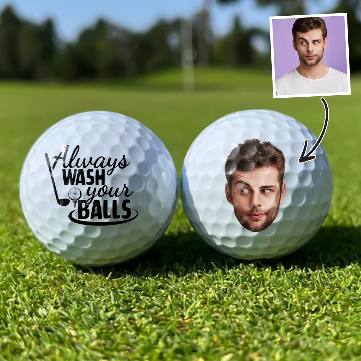 Custom Photo Always Wash Your Balls Golf Balls Funny Gift HA75 898726