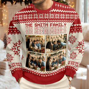 Custom Photo Family Gathering Festive Vibe - Personalized Unisex Ugly Sweater CH07 896960