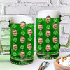 Custom Face Photo With Shamrock Beer Glass Mug TH10 898109