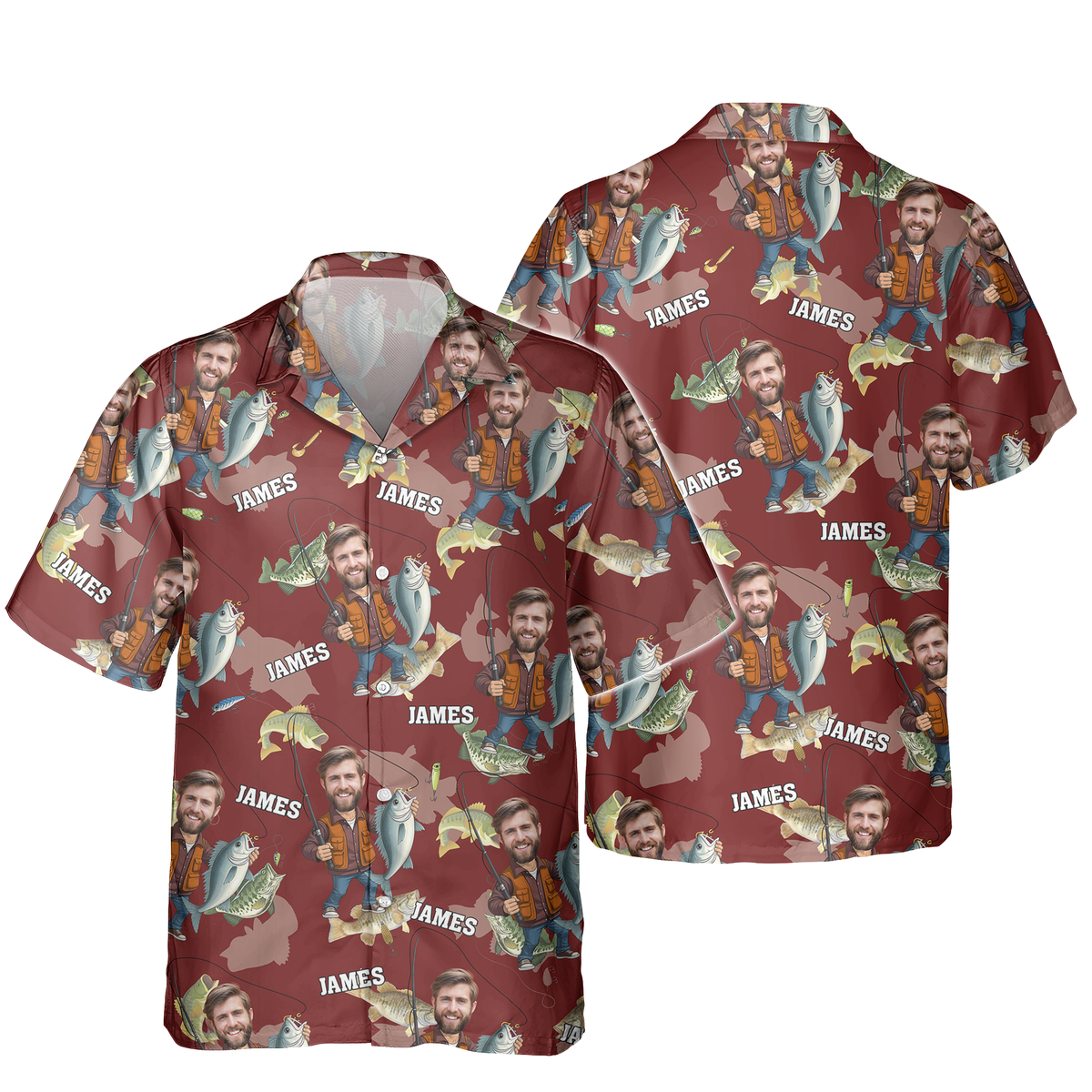 Custom Photo Dad Fishing - Personalized Reel Cool Dad Hawaiian Shirt For Fishing Lover CH07 895748