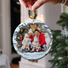 Custom Family Photo Christmas Ceramic Ornament HA75 897548