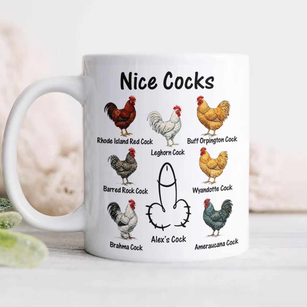 Personalized Nice Cocks Coffee Mug Naughty Valentine's Day Funny Gift for Men Husband Boyfriend CH07 899752