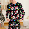 Custom Photo Cat With Colorful Christmas Lights Sleepwear HO82 900030
