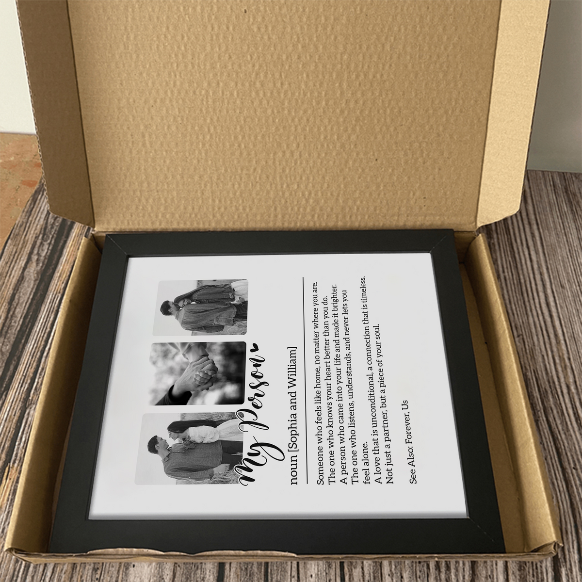 Custom Photo My Person Definition Personalized Picture Frame Couple Anniversary Gift, Valentines Day Gift HA75 920092