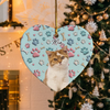 Custom Photo Lovely Dog Cat 3D Effect Heart Shaped Ceramic Ornament HA75 898194