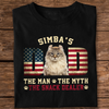 Custom Photo Cat - Cat's Dad The Man The Myth The Dealer American Flag Dad Shirt HA75 892442