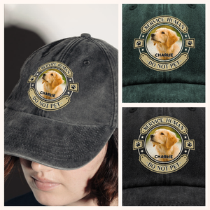 Custom Dog Photo Service Human Washed Denim Baseball Cap For Dog Lovers LM32 895027