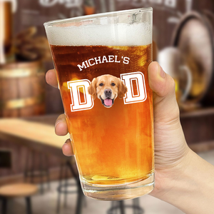 Custom Dog Photo Beer Glass Personalized Father's Day Gift Birthday Gift CH07 895896