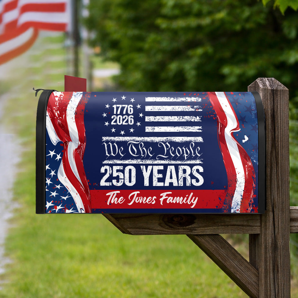 Custom 250 Years USA 250th Birthday 1776-2026 Eagle Mailbox Cover Gift for Family HA75 898946