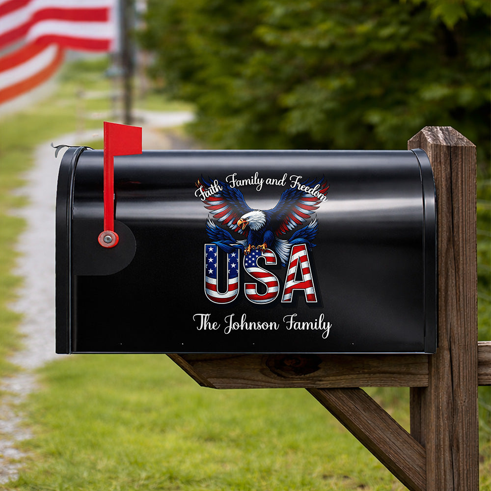 Personalized Faith, Family & Freedom America 250 Years Mailbox Decal HO82 901010