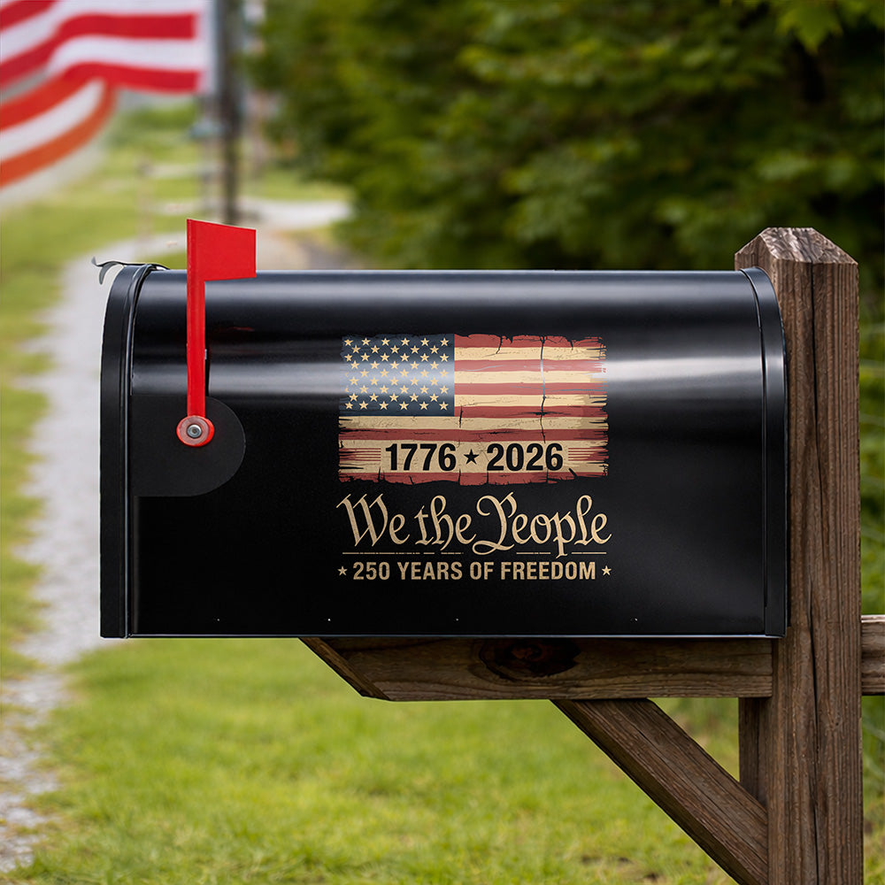 Personalized America 250th Birthday US Flag 250 Years We The People Mailbox Decal HO82 901028
