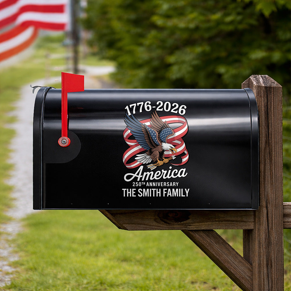 Personalized America 250Th Anniversary 1776-2026 Eagle Us Flag Mailbox Decal HO82 901014