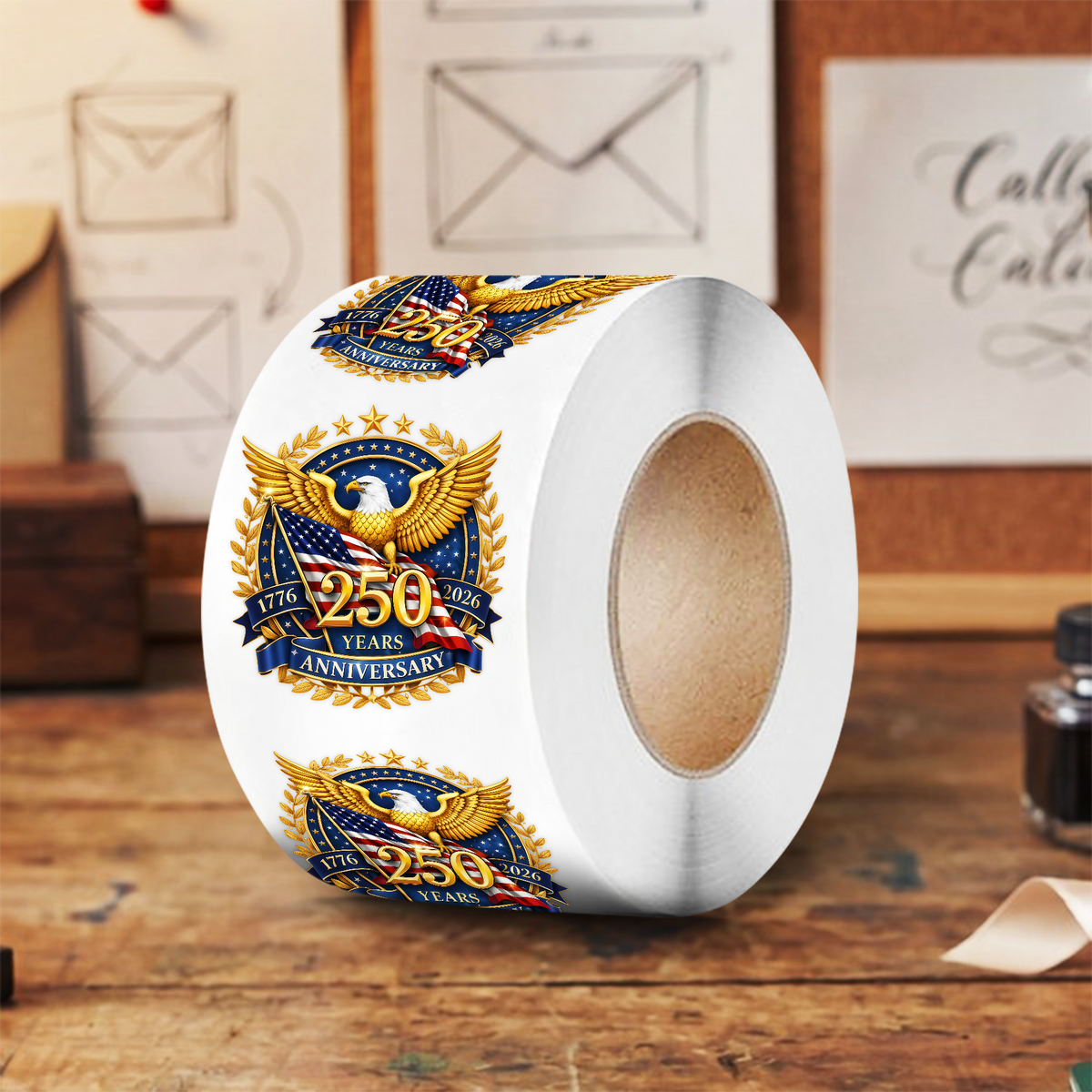 America 250 Years Anniversary 1776-2026 Roll Sticker CH07 910602