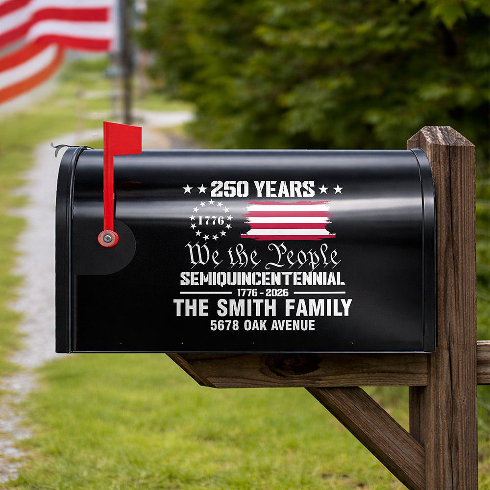 America 250th Anniversary We The People Personalized Mailbox Decal HA75 898994