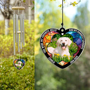 Custom Photo Forever In Our Hearts Memorial Acrylic Wind Chimes HA75 892726