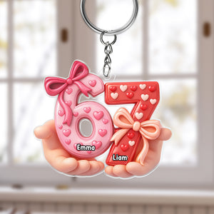 Custom Name 67 Keychain Valentine Gift TH10 898571